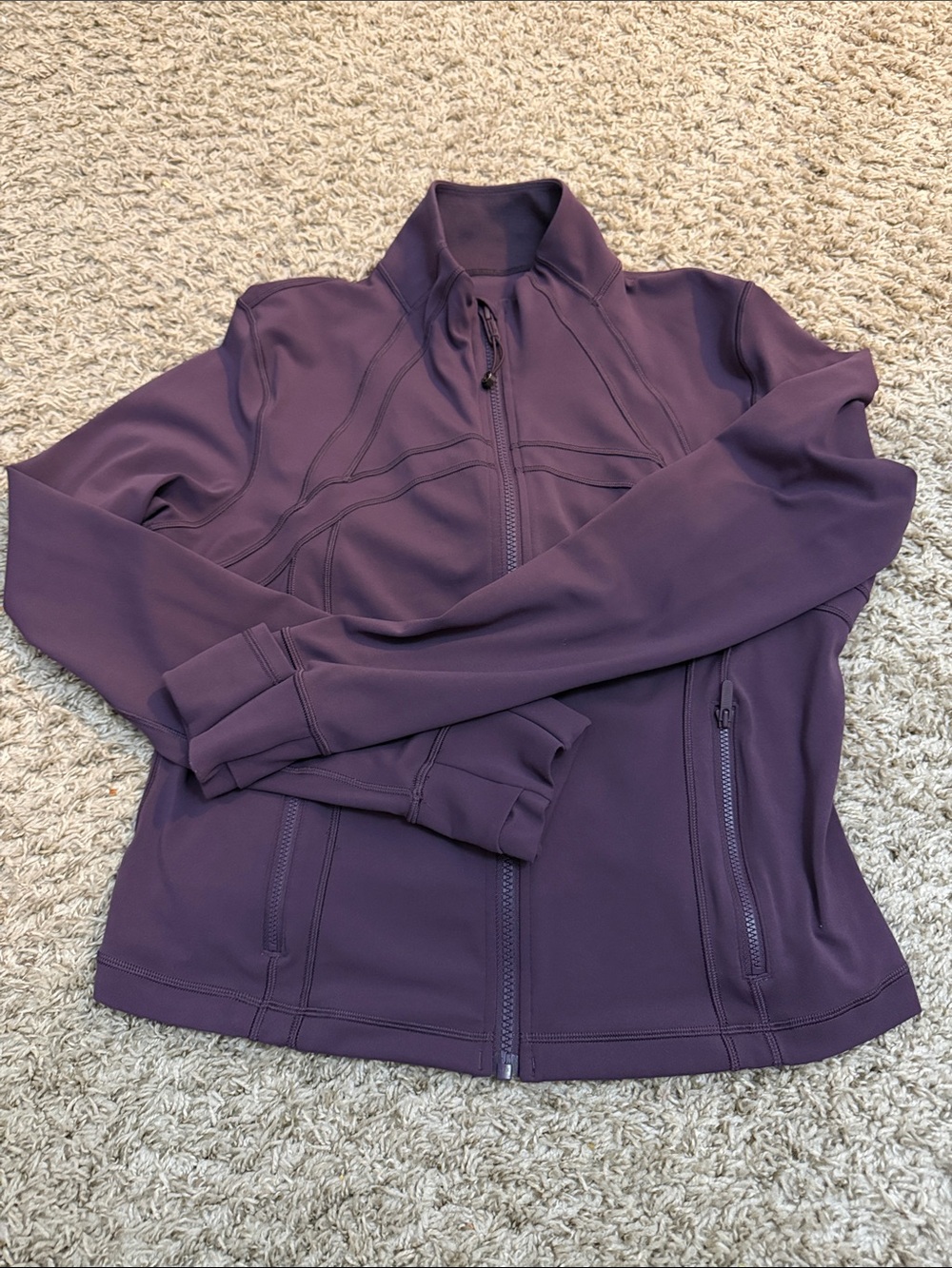 Authentic lululemon crop Women’s Purple Zip-Up Jacket
